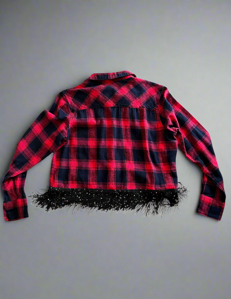 Crop Fringe Flannel