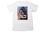 Load image into Gallery viewer, “Close-up of ‘Let’s Get Egg Nog Wasted’ print on graphic tee”
