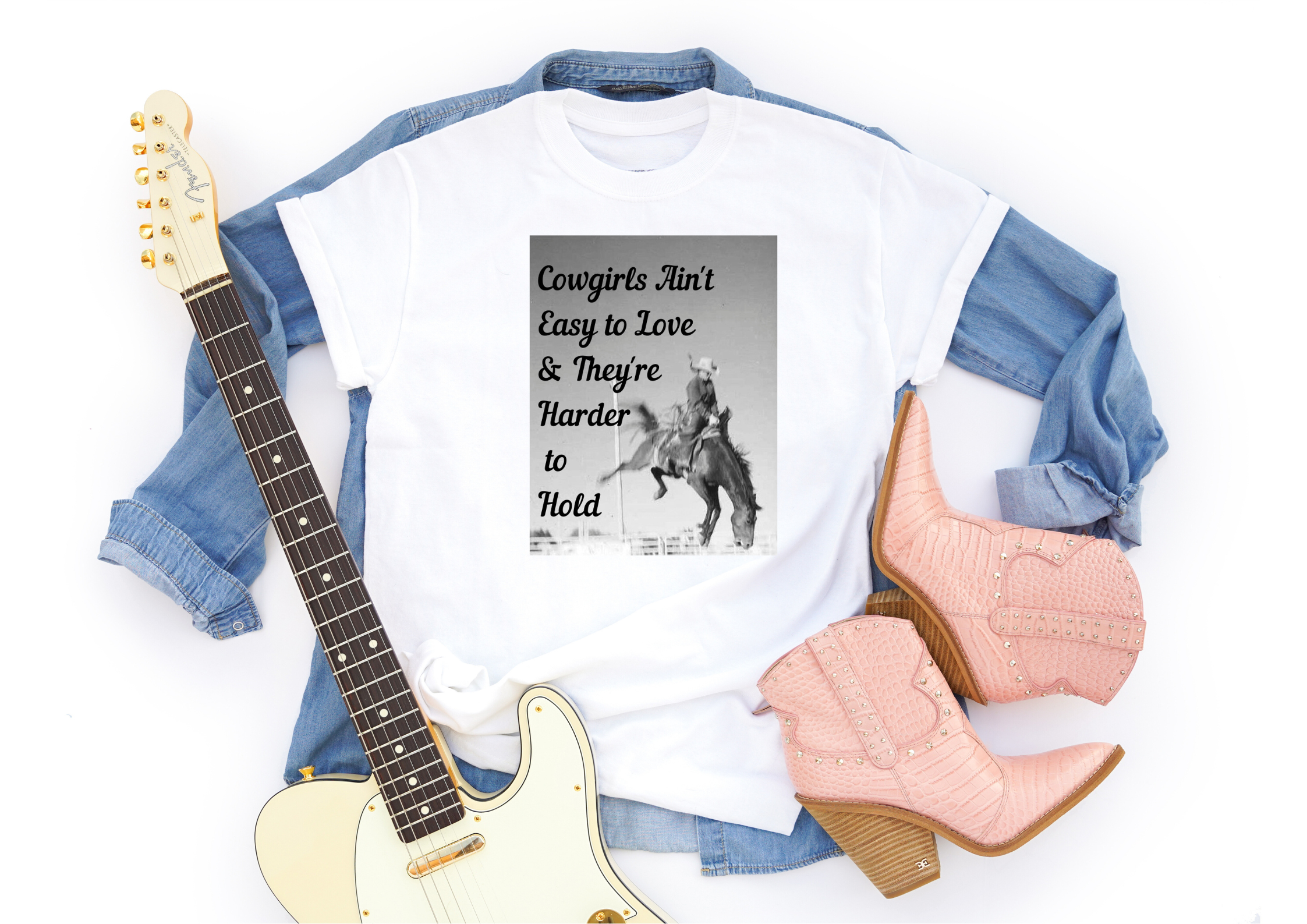 Cowgirl's Ain’t Easy to Love Tee