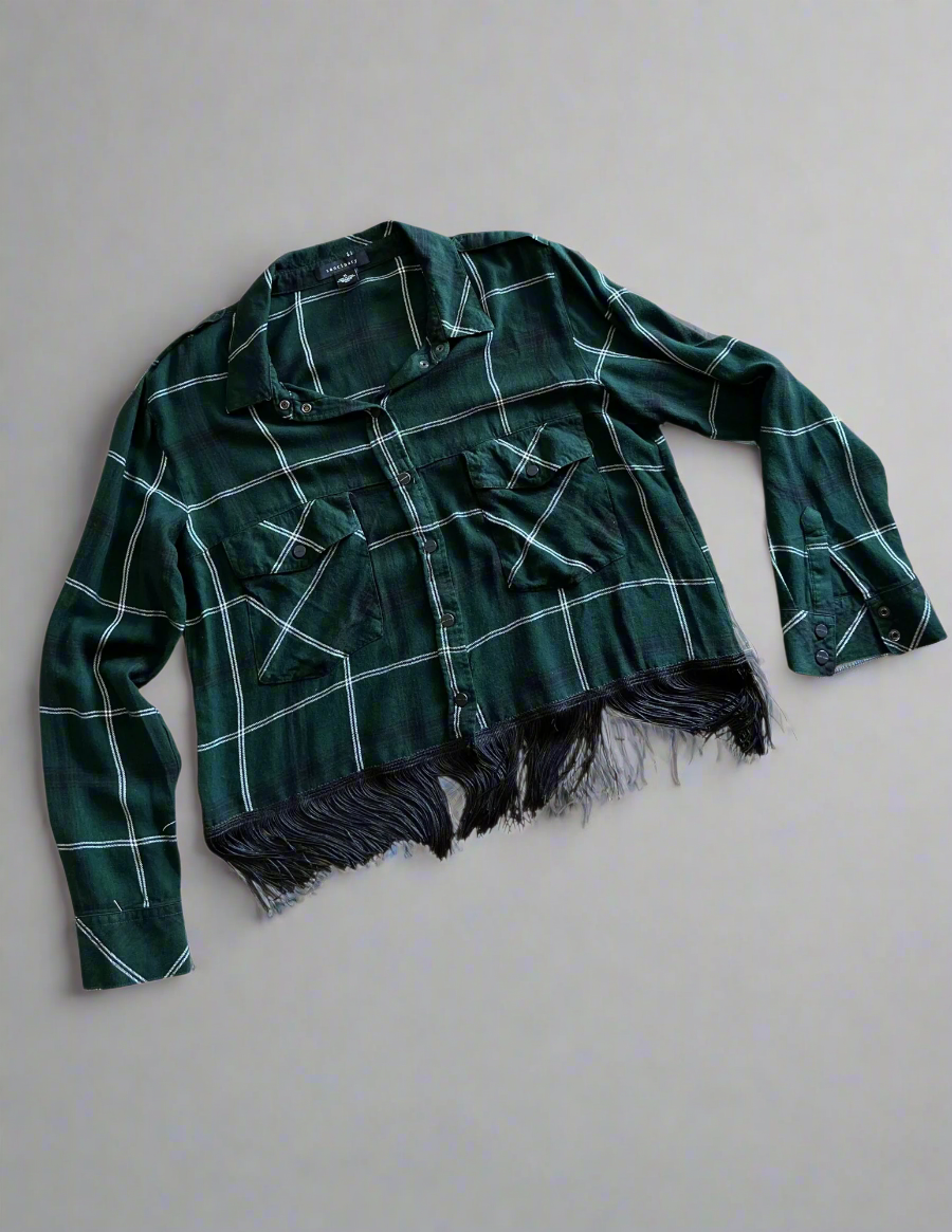 Crop Fringe Flannel