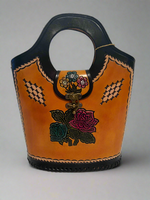 Load image into Gallery viewer, Hand Tooled Leather Bucket Purse
