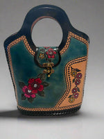 Load image into Gallery viewer, Hand Tooled Leather Bucket Purse
