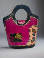 Load image into Gallery viewer, Hand Tooled Leather Bucket Purse
