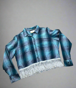 Crop Fringe Flannel