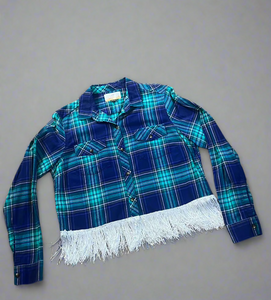 Crop Fringe Flannel