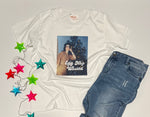 Load image into Gallery viewer, “Close-up of ‘Let’s Get Egg Nog Wasted’ print on graphic tee”
