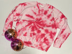 Load image into Gallery viewer, Pink Bleach Tie Dye Sweatshirt
