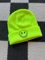 Load image into Gallery viewer, Neon Smiley Beanie
