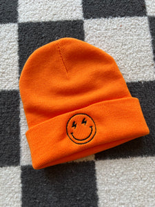 Neon Smiley Beanie