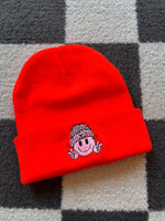 Load image into Gallery viewer, Smiley Face with Heart Beanie
