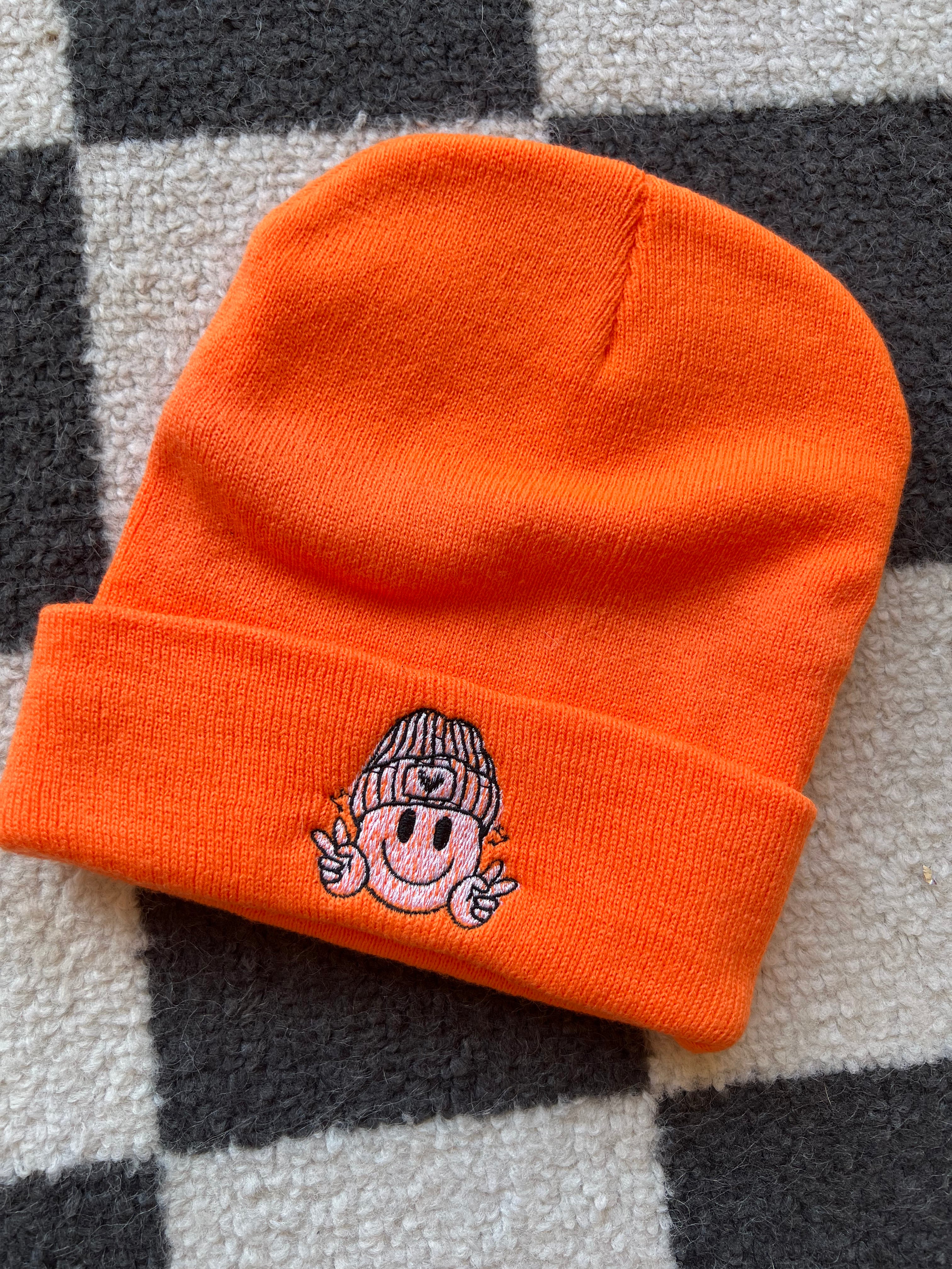 Smiley Face with Heart Beanie